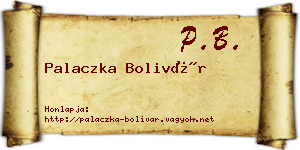 Palaczka Bolivár névjegykártya